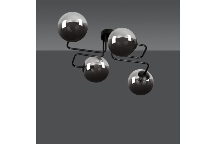 Brendi 4 Plafondi Musta - Scandinavian Choice - Olohuoneen valaisin - Plafondit - Tiffanylamppu - Kattovalaisin