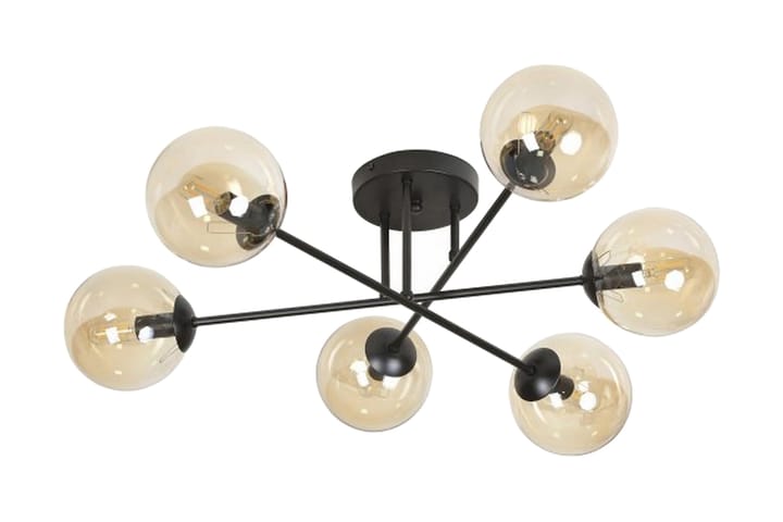 Brendi 6B Plafondi Musta - Scandinavian Choice - Olohuoneen valaisin - Plafondit - Tiffanylamppu - Kattovalaisin