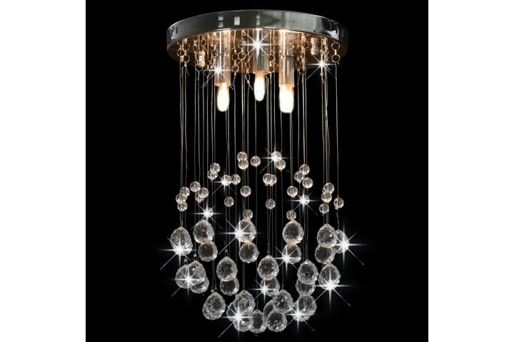Kattovalaisin kristallihelmillä hopea pallo 3 x G9 polttimoa - Hopea - Kattovalaisin
 - Lightbox - PH lamppu - Kristallikruunut & kattokruunut - Verkkovalaisin - Kaarivalaisin - Olohuoneen valaisin - Tiffanylamppu - Riisipaperivalaisin