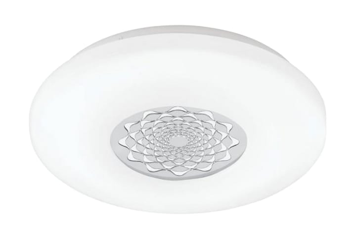 Plafondi Capasso LED 34 cm Valkoinen/Kromi - Eglo - Olohuoneen valaisin - Plafondit - Tiffanylamppu - Kattovalaisin