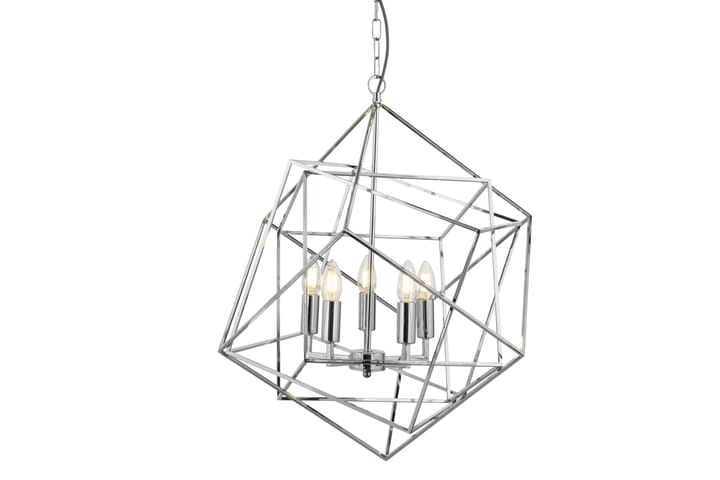 Riippuvalaisin Cube 5L Geometrinen Kromi - Searchlight - Kattovalaisin
 - Kattovalaisin keittiö - Kattovalaisin makuuhuone - PH lamppu - Kaarivalaisin - Lightbox - Riippuvalaisimet - Ikkunavalaisin riippuva - Olohuoneen valaisin - Verkkovalaisin - Tiffanylamppu - Riisipaperivalaisin