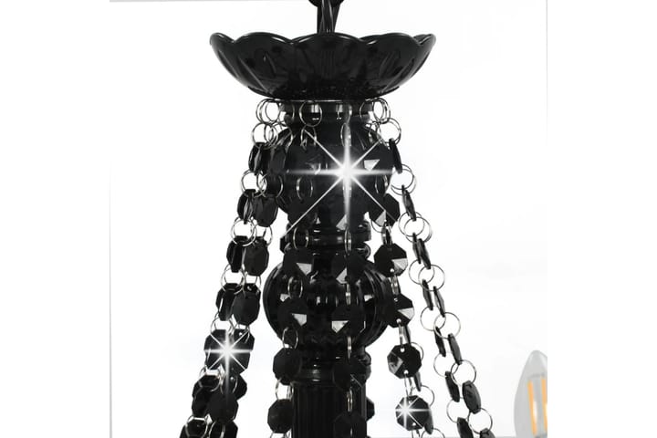 Kattokruunu helmillä musta 12 x E14 polttimot - Musta - Olohuoneen valaisin - Riisipaperivalaisin - Lightbox - Kaarivalaisin - Tiffanylamppu - Kristallikruunut & kattokruunut - Kattovalaisin
 - Verkkovalaisin - PH lamppu