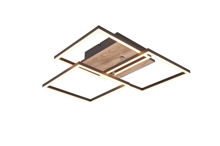LED-Kattovalaisin Mobile Mattamusta/Puu - TRIO - Tiffanylamppu - Olohuoneen valaisin - Plafondit - Kattovalaisin