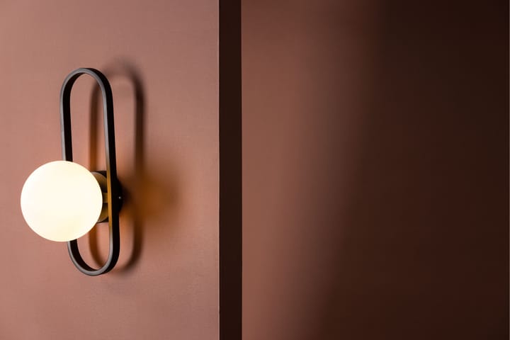 Seinäplafondi Divya 19 cm - Musta - Riisipaperivalaisin - Tiffanylamppu - Verkkovalaisin - Lightbox - Kaarivalaisin - Seinäplafondi - PH lamppu