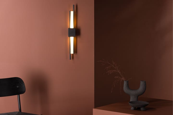 Seinäplafondi Eimi 8 cm - Musta - Riisipaperivalaisin - Tiffanylamppu - Verkkovalaisin - Lightbox - Kaarivalaisin - Seinäplafondi - PH lamppu