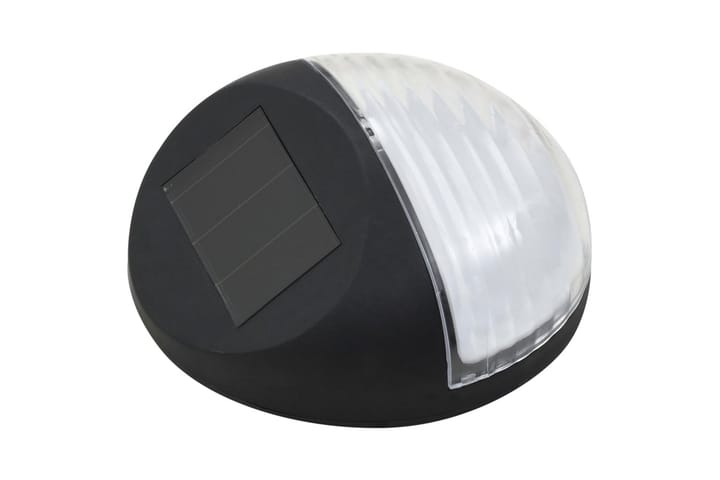 Aurinkoenergia ulkoseinävalaisimet LED 24 kpl pyöreä musta - Musta - Sisäänkäynnin valaistus - LED-valaistus ulkokäyttöön - Julkisivuvalaistus - Ulkovalaistus