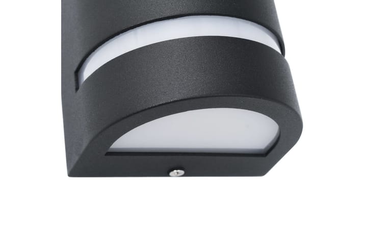 Ulkoilma seinävalaisimet 2 kpl 35 W musta puolipyöreä - Musta - Sisäänkäynnin valaistus - LED-valaistus ulkokäyttöön - Julkisivuvalaistus - Ulkovalaistus