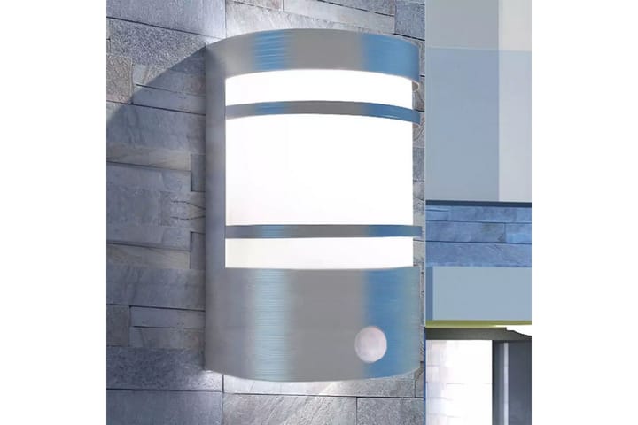 Ulkotilan Seinävalo Sensorilla Ruostumaton Teräs - Hopea - Sisäänkäynnin valaistus - LED-valaistus ulkokäyttöön - Julkisivuvalaistus - Ulkovalaistus