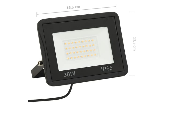 LED-valonheitin 30 W kylmä valkoinen - Musta - Julkisivuvalaistus - Ulkovalaistus - Kohdevalot & valonheittimet