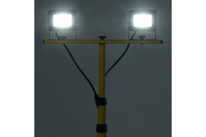 LED-valonheitin kolmijalalla 2x10 W kylmä valkoinen - Musta - Julkisivuvalaistus - Ulkovalaistus - Kohdevalot & valonheittimet