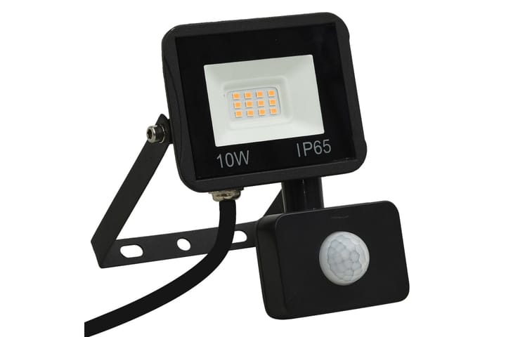 LED-valonheitin sensorilla 10 W lämmin valkoinen - Musta - Julkisivuvalaistus - Ulkovalaistus - Kohdevalot & valonheittimet