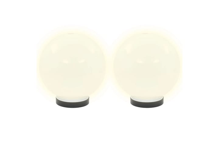 LED-pallovalaisimet 2 kpl 20 cm akryyli - Valkoinen - LED-valaistus ulkokäyttöön - Pylväsvalaisimiet & porttilyhdyt - Pollari - Ulkovalaistus