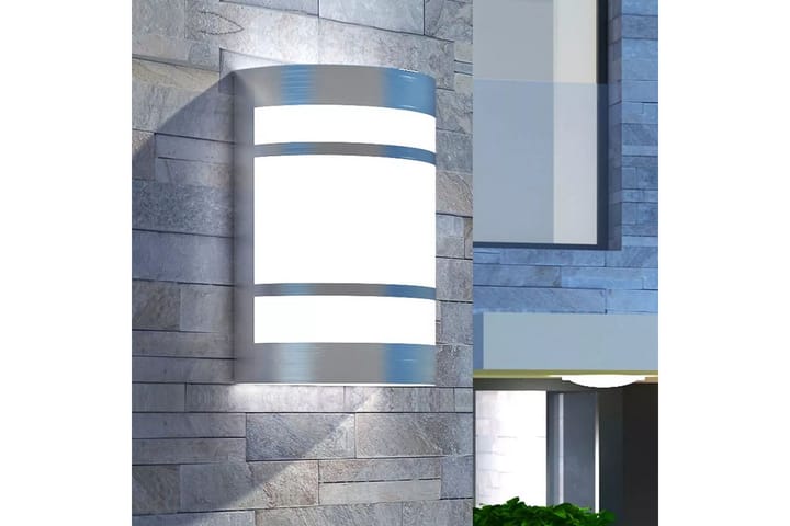 Ulkoilma Seinävalaisin Ruostumaton Teräs - Hopea - Sisäänkäynnin valaistus - LED-valaistus ulkokäyttöön - Julkisivuvalaistus - Ulkovalaistus